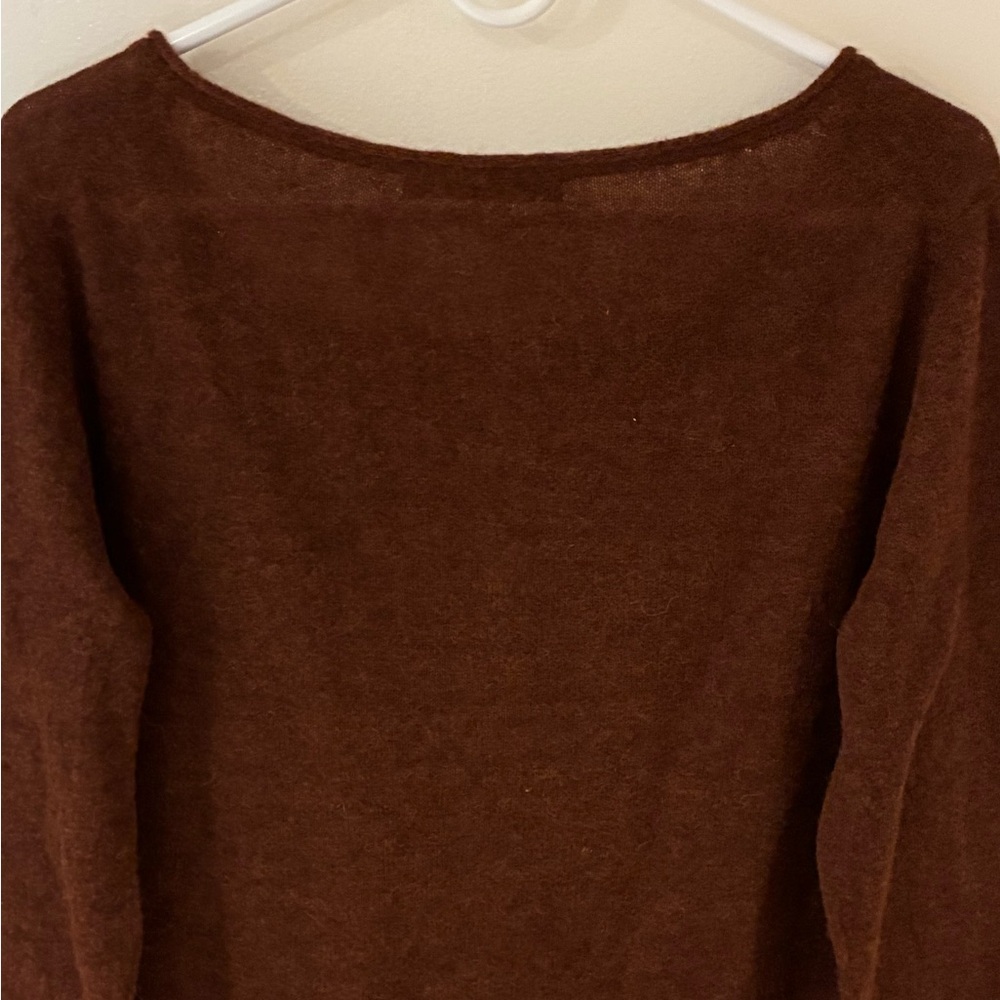 Peruvian Connection Burgundy Alpaca Button-Up Cardigan - Picture 7 of 10
